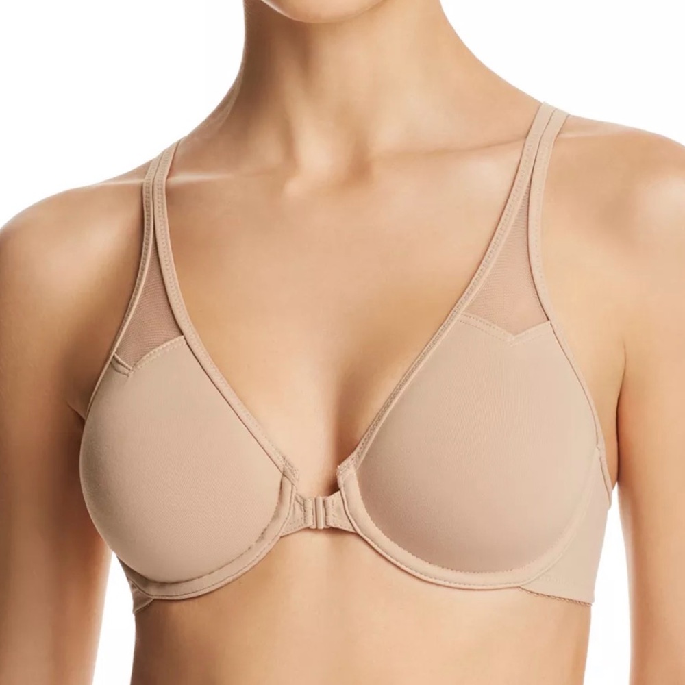 Body by Wacoal Racerback Underwire Bra Front Barrel Hook Toast Tan 32D 65124